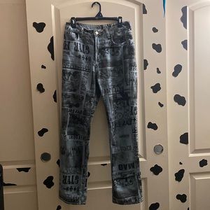 Street printed jeans